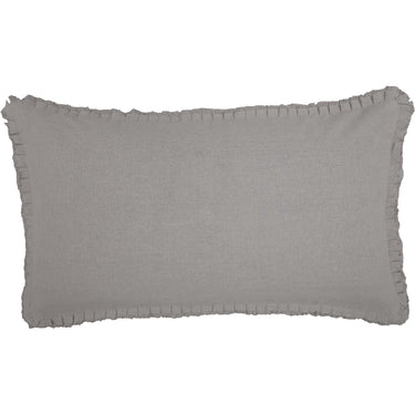 Burlap Dove Grey King Sham w/ Fringed Ruffle 21x37 VHC Brands - The Fox Decor